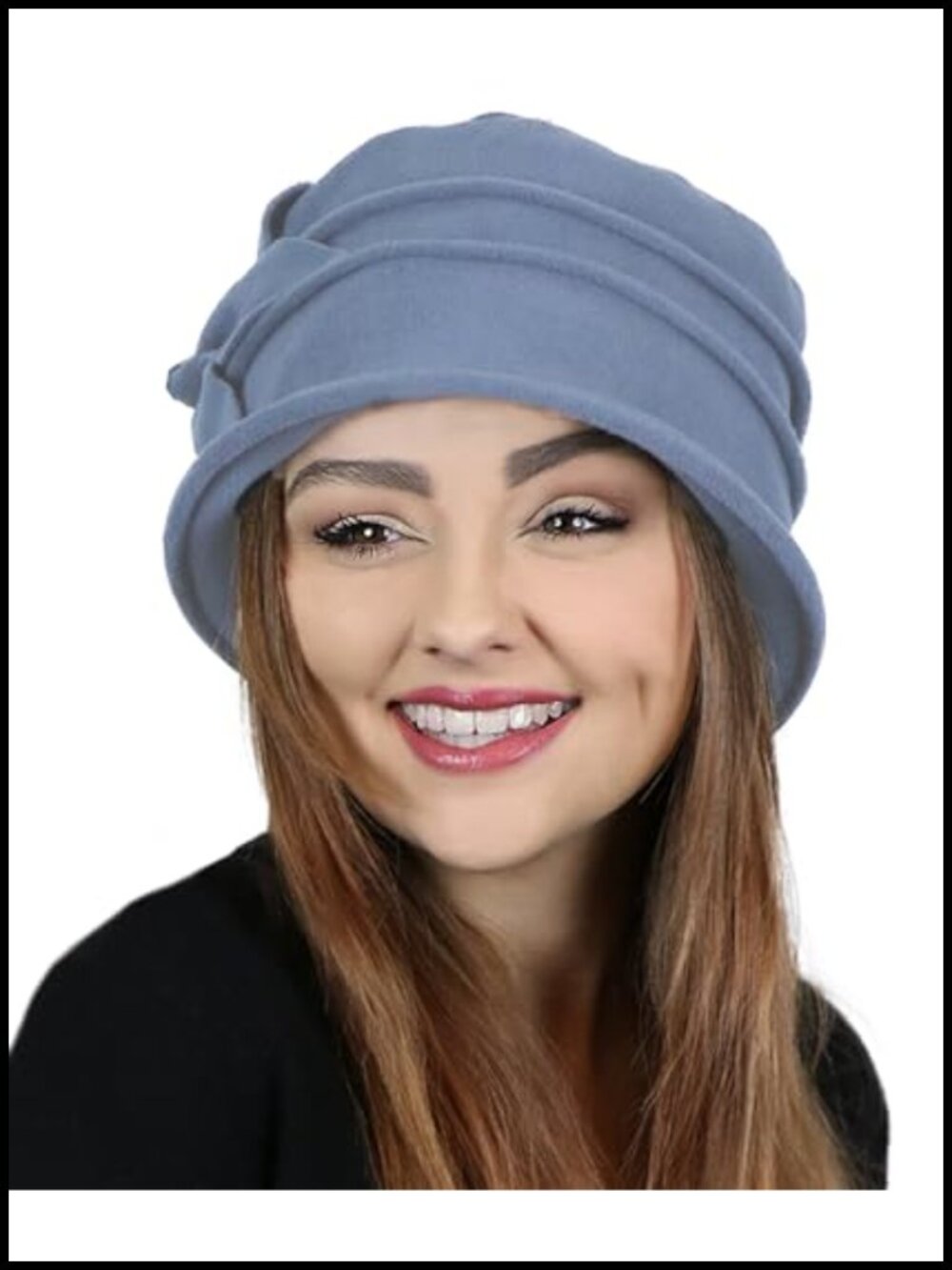 Fleece Cloche Hat Womens Chemo Cancer Headwear Full Coverage Winter